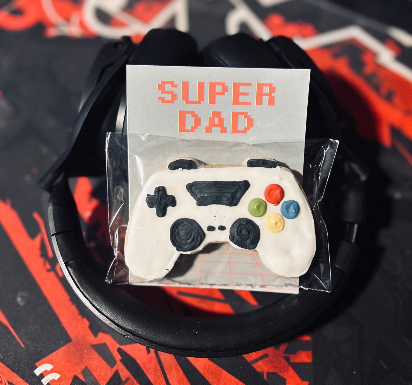 Fathers Day Gamer Dad Cookie Card